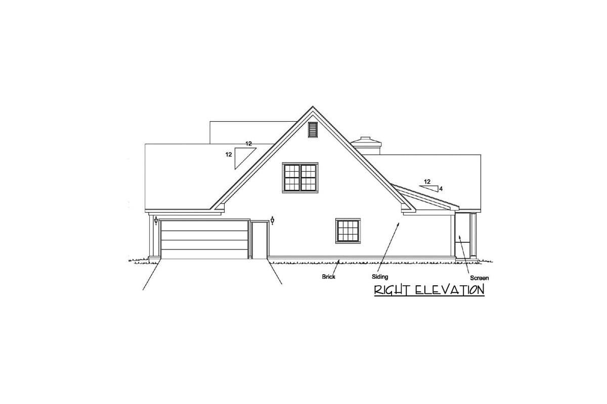 Plan 4130WM: Farmhouse Plan with Huge Great Room - Image #7 - Country, Farmhouse, Traditional