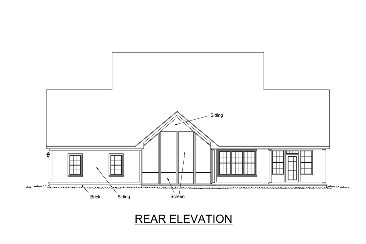 Plan 4138WM: Farmhouse Plan with Three Porches and a Flex Room - 1980 Sq Ft - Image #7 - Country, Farmhouse, Modern Farmhouse, Traditional