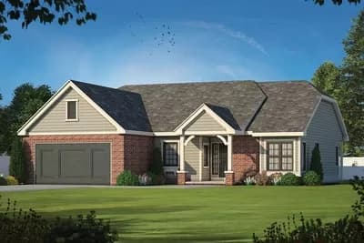 1-Bed 1840 Square Foot House Plan with 2-Sided Fireplace