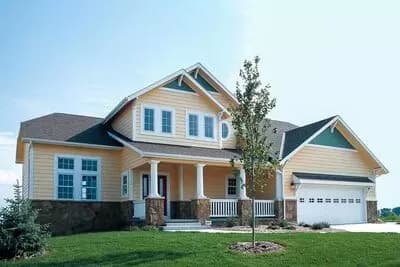 3-Bedroom Country Cottage House Plan with Home Office Loft