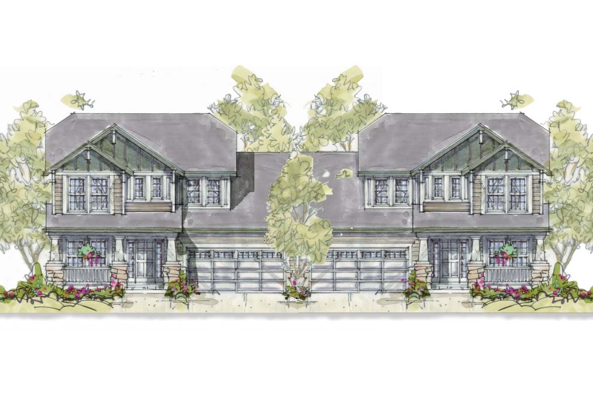 Plan 41859DB: Duplex Home Plan with Matching 1699 Sq Ft 3-Bed Units