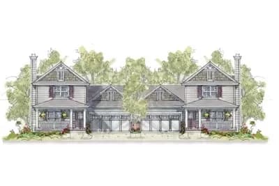 Duplex House Plan with Matching 1649 Square Foot 3-Bed Units