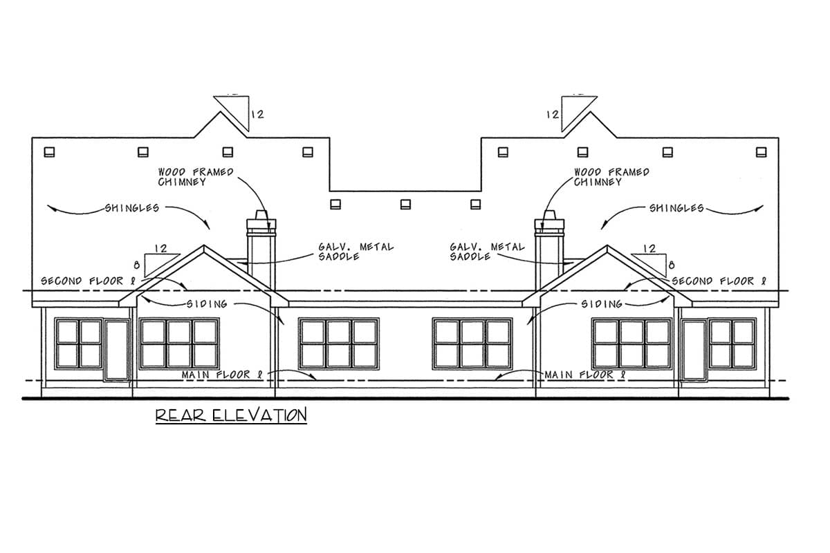 Plan 41863DB: Craftsman Duplex House Plan - Image #4 - Craftsman, Traditional