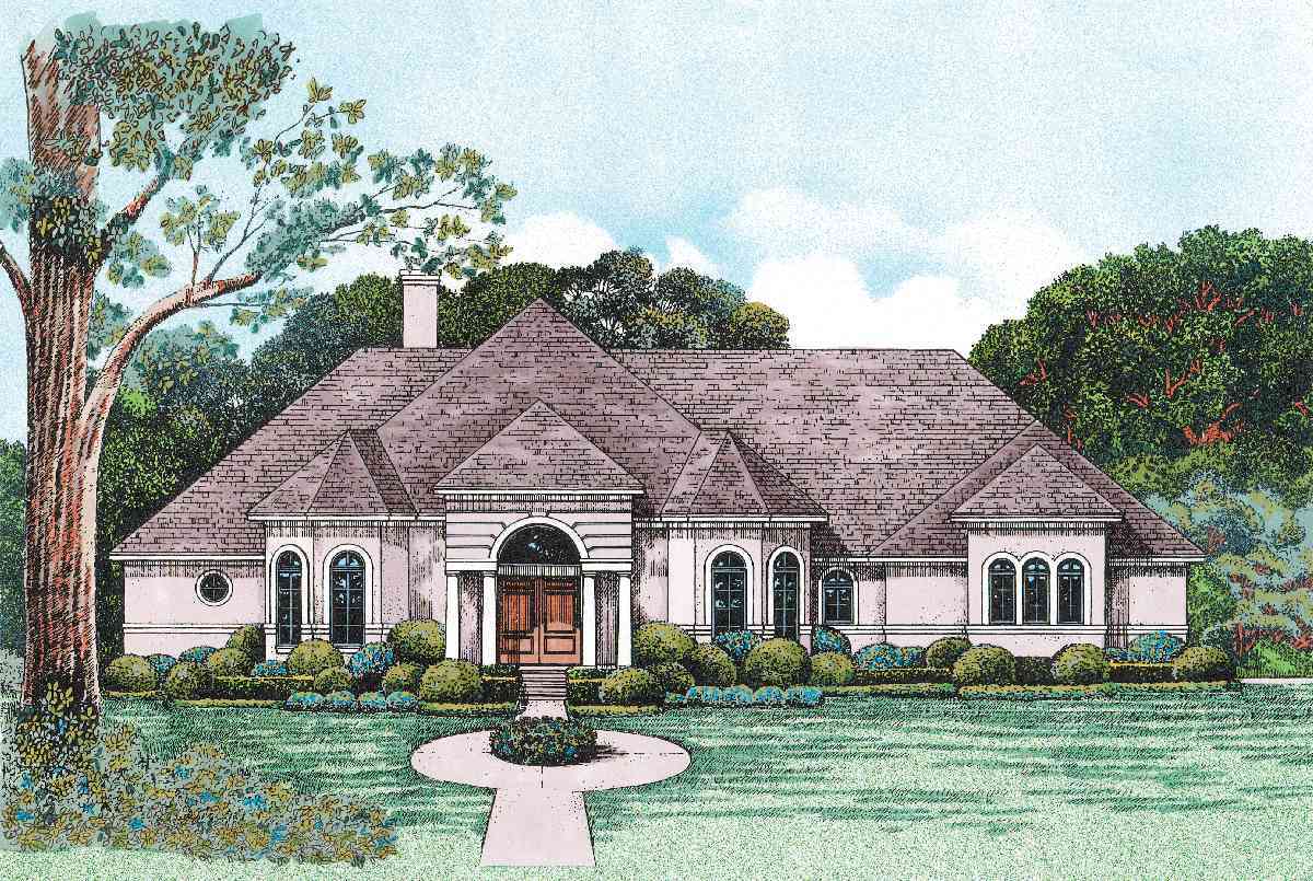 Plan 4187DB: One-Story Villa With Private Master Suite - Image #6 - Traditional