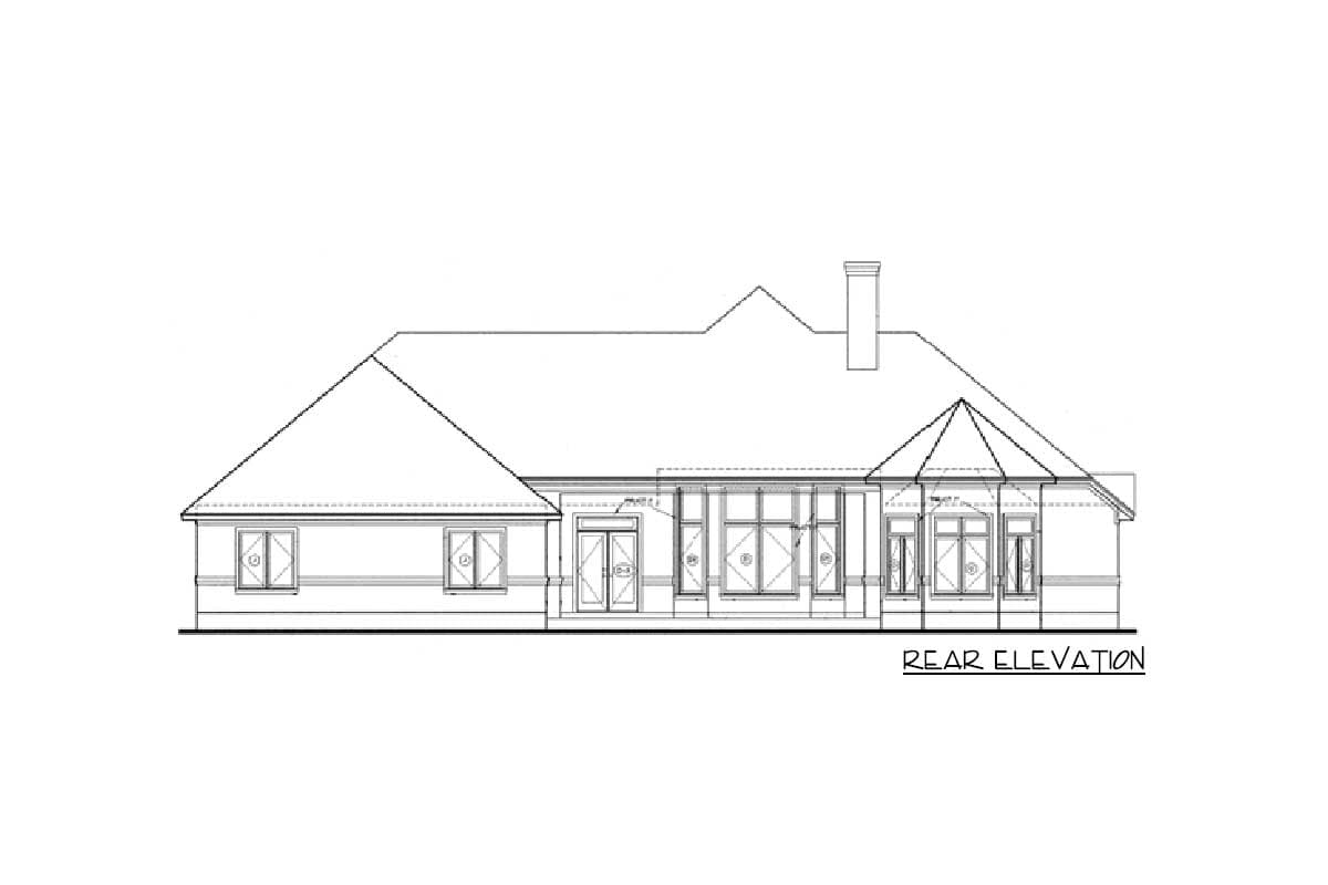 Plan 4187DB: One-Story Villa With Private Master Suite - Image #7 - Traditional