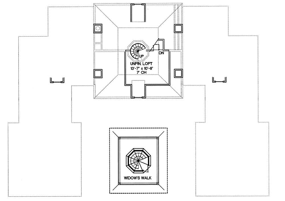 Plan 41980DB: Living in Style - Floor Plan - 3rd Floor - European, Southern Traditional