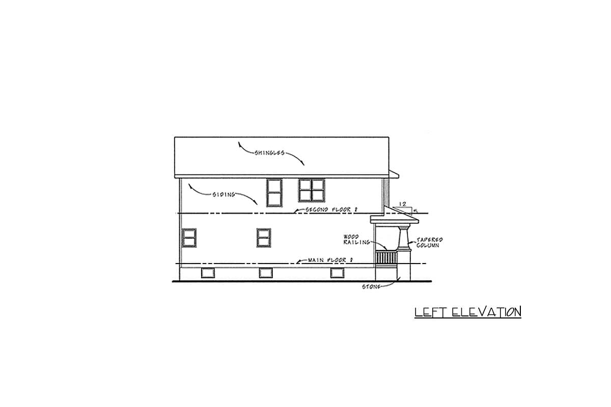 Plan 42152DB: Craftsman House Plan for the Narrow Lot - Image #4 - Craftsman, Northwest