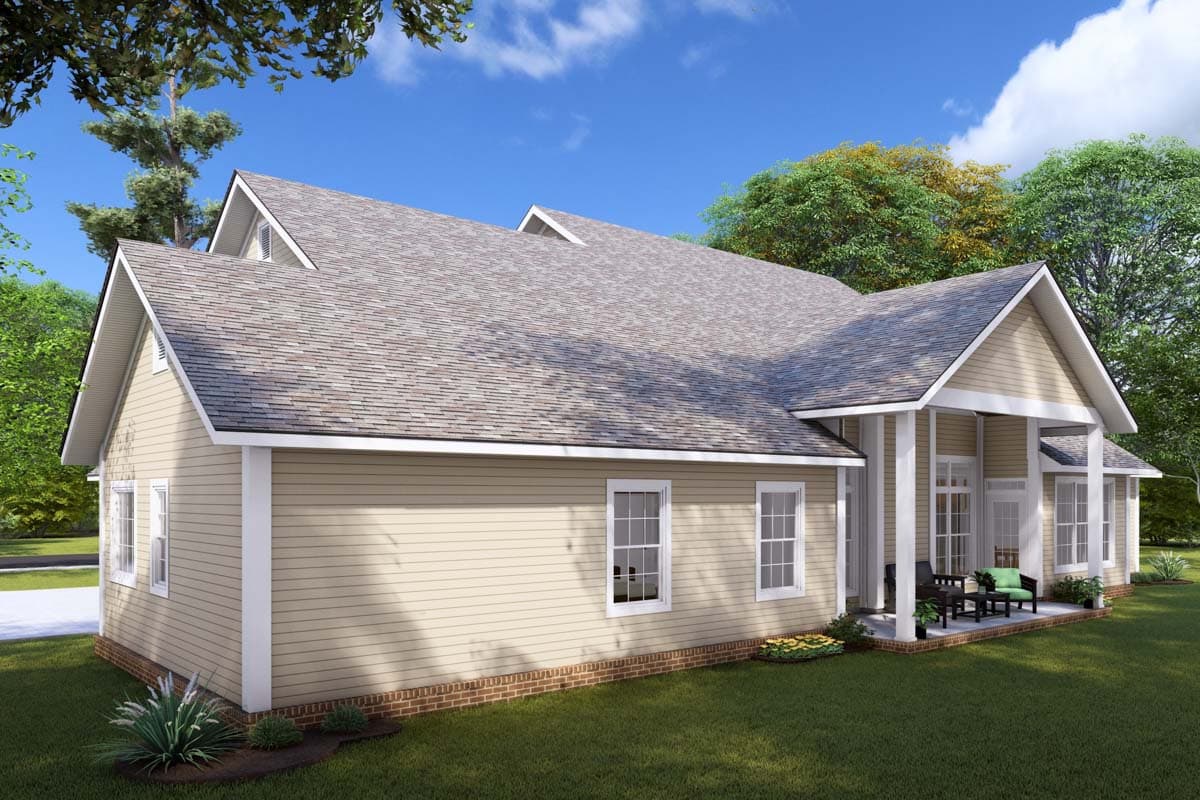 Plan 42170WM: 4 Bedroom Farmhouse Plan with Formal and Informal Dining and a Private Office - 3008 Sq Ft - Image #4 - Country, Farmhouse, Traditional