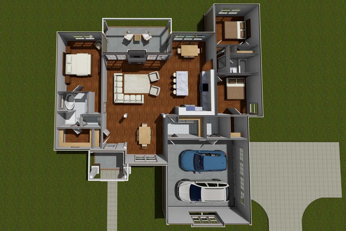 Plan 42171WM: One-Story Traditional House Plan - 1679 Sq Ft - Image #9 - Traditional