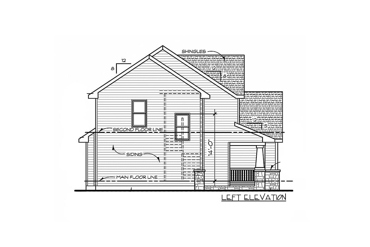 Plan 42186DB: 4-Bed House Plan with Covered Entry Porch - Image #7 - Craftsman, Northwest