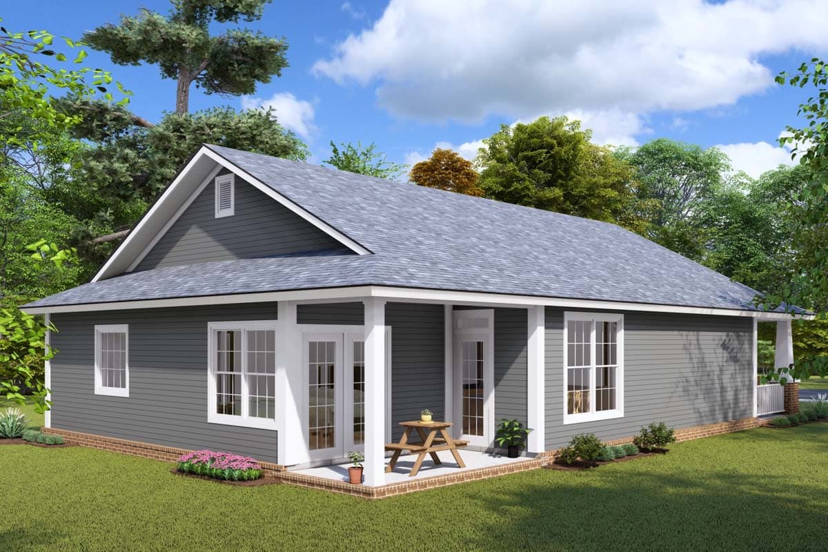 Plan 42230WM: One-story Simple 3-bed House Plan with Open Floor Plan - Image #5 - Cottage, Country, Craftsman