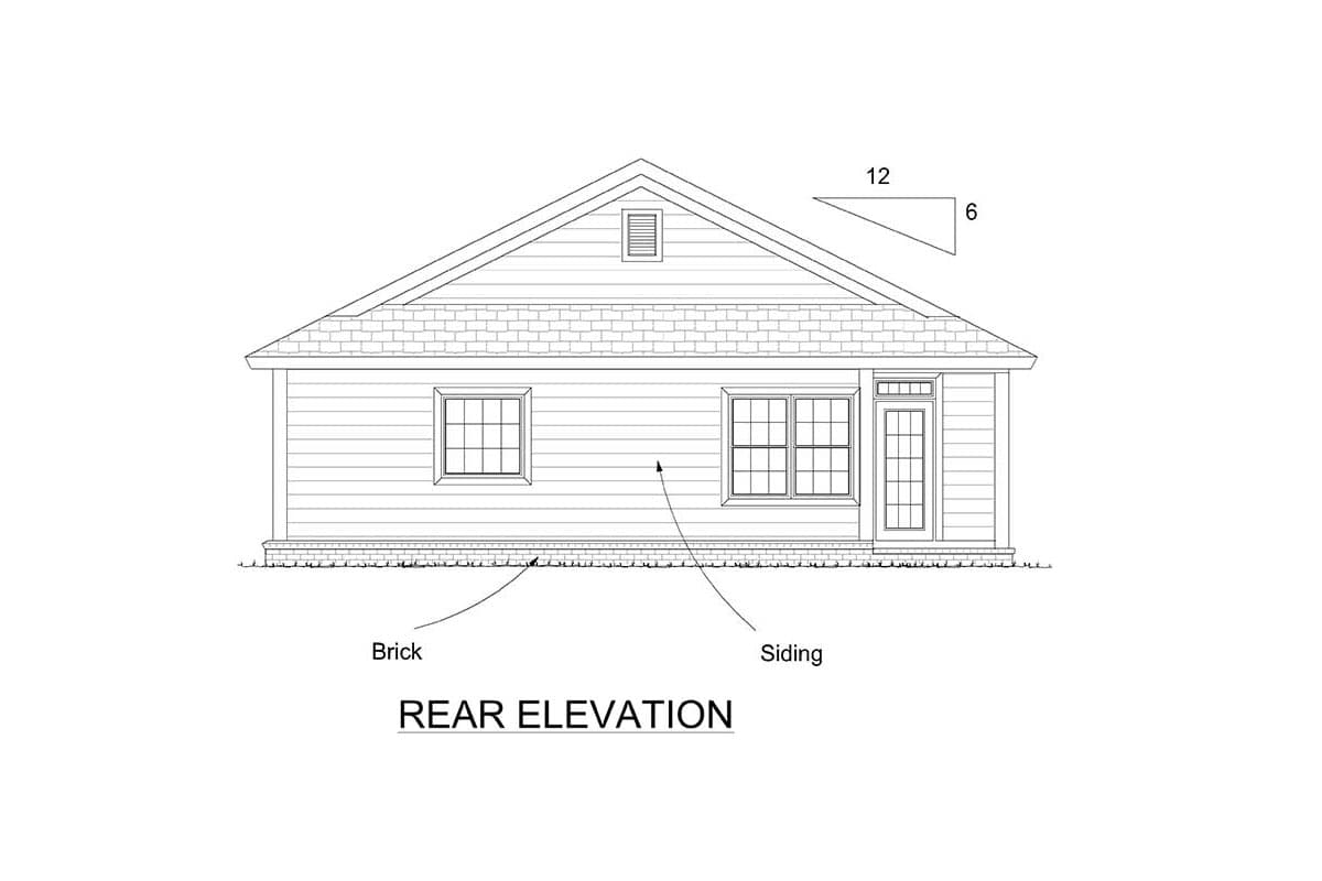 Plan 42230WM: One-story Simple 3-bed House Plan with Open Floor Plan - Image #8 - Cottage, Country, Craftsman