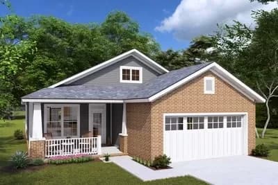One-story Simple 3-bed House Plan with Open Floor Plan