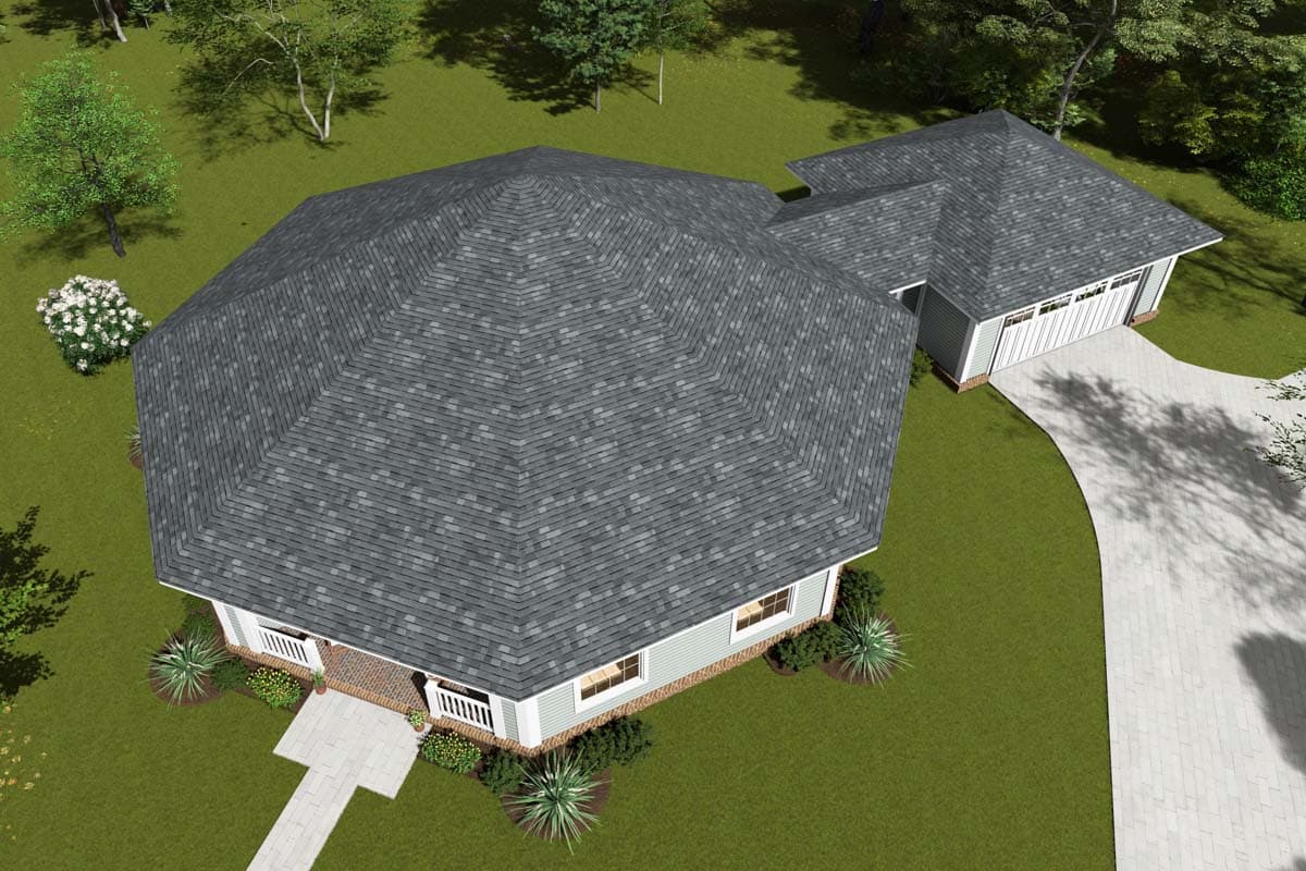 Plan 42262WM: Octagonal Cottage Home Plan - 1793 Sq Ft - Image #8 - Cottage