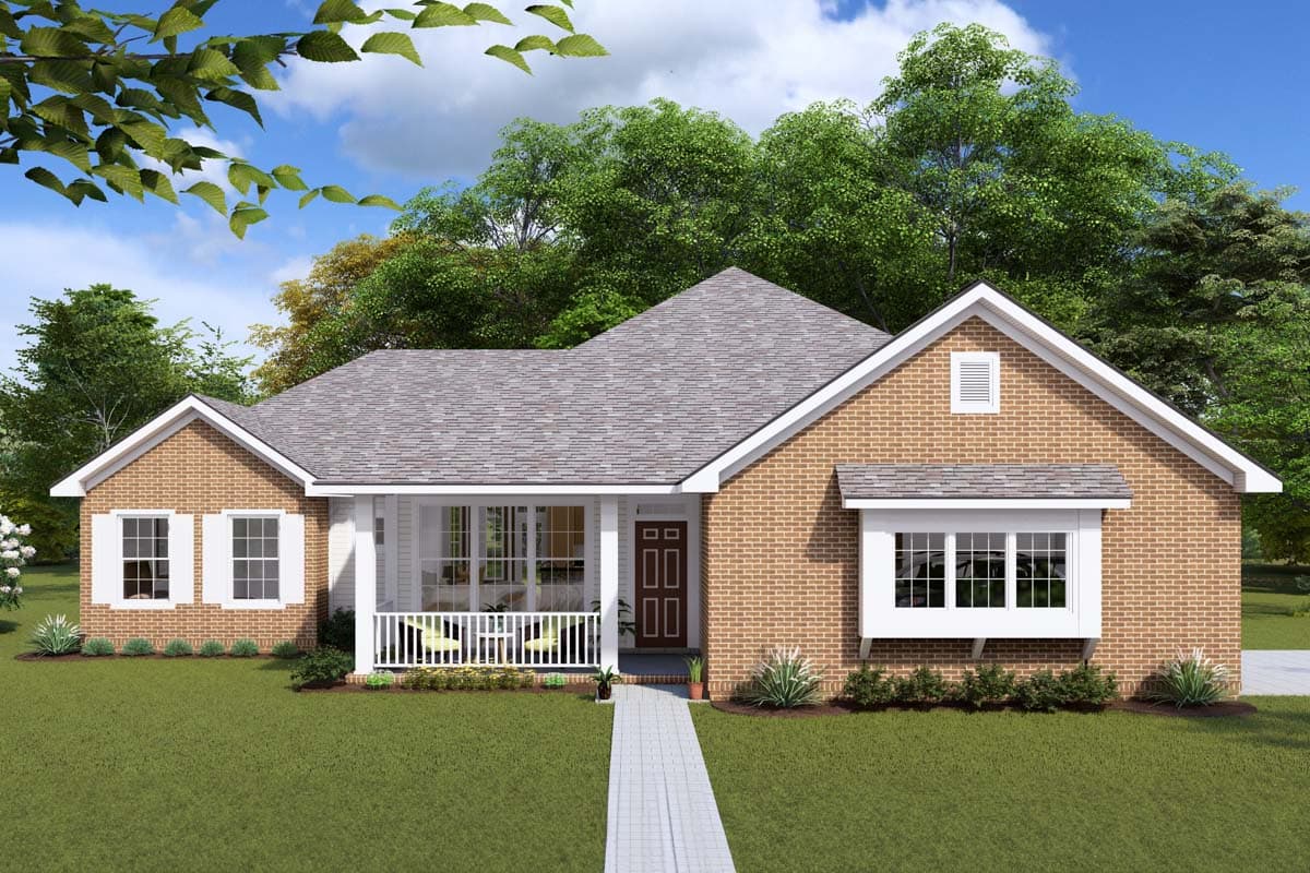 Plan 42265WM: Four Bedroom Split Layout