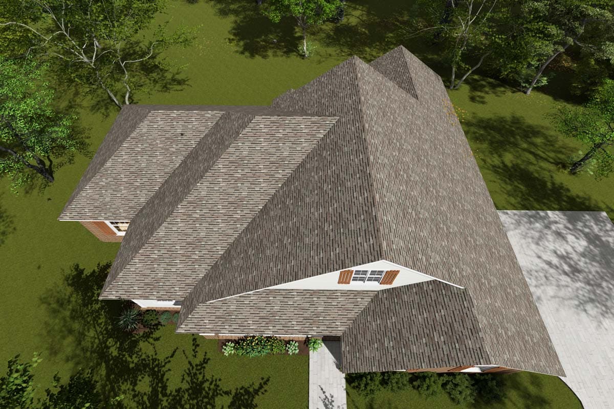 Plan 42266WM: 4 Bedroom House Plan Split Layout and 3-Car Garage - 1870 Sq Ft - Image #10 - Country, Craftsman, Ranch, Traditional