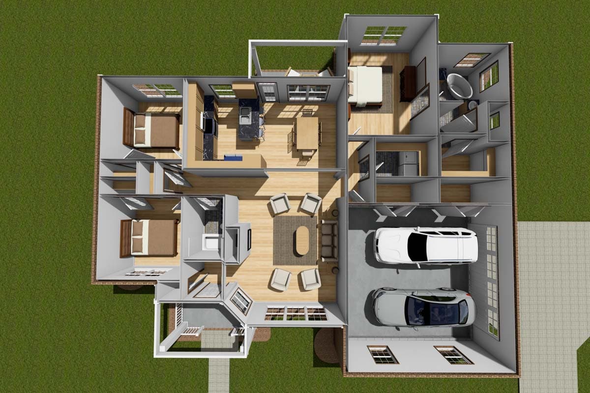 Plan 42269WM: Split Bedrooms - Image #9 - Traditional