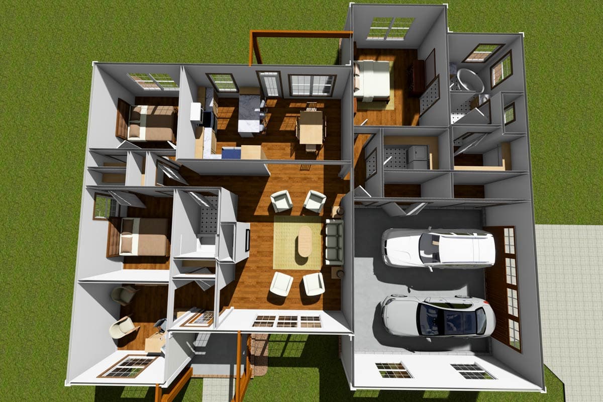 Plan 42270WM: Split Bedrooms with Study - Image #8 - Craftsman