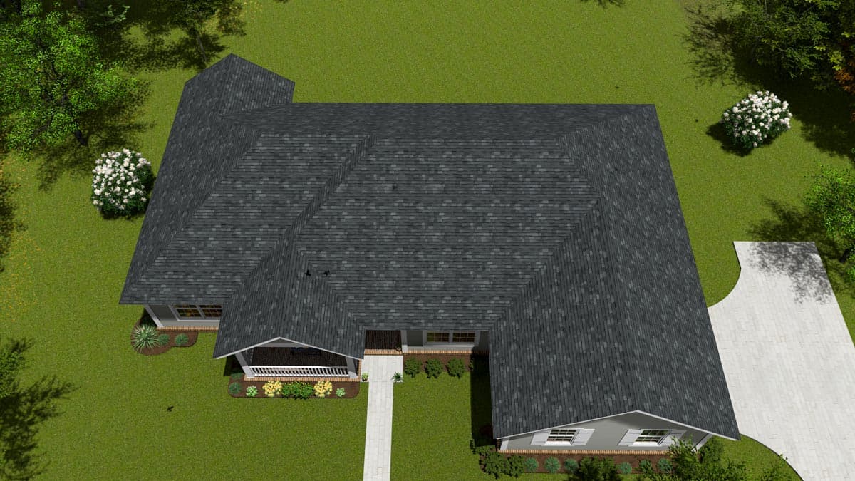 Plan 42272WM: One-Story Ranch House Plan with Split Bedrooms - 1452 Sq Ft - Image #9 - Ranch, Traditional