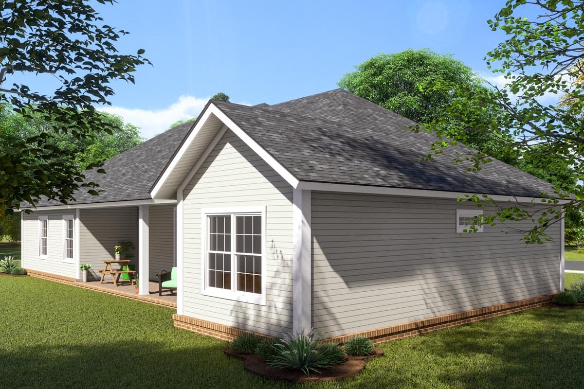 Plan 42272WM: One-Story Ranch House Plan with Split Bedrooms - 1452 Sq Ft - Image #7 - Ranch, Traditional