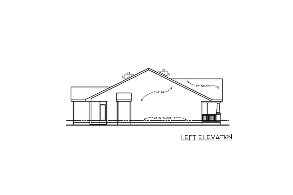 Plan 42303DB: 3-Bed Craftsman Home Plan with Many Options - 1356 Sq Ft - Image #4 - Cottage, Craftsman, Northwest