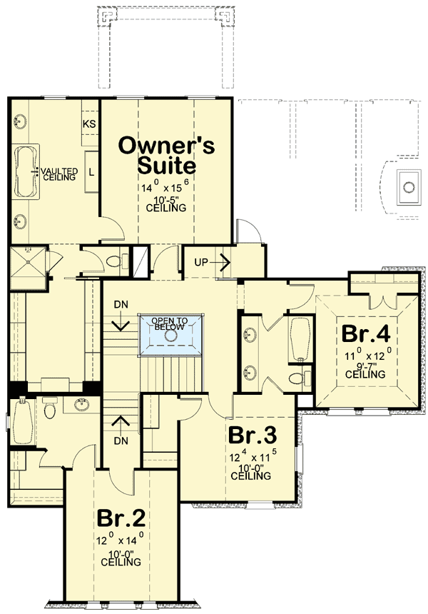 Plan 42312DB: Family House Plan with Optional Room Layouts - Floor Plan - 2nd Floor - Traditional
