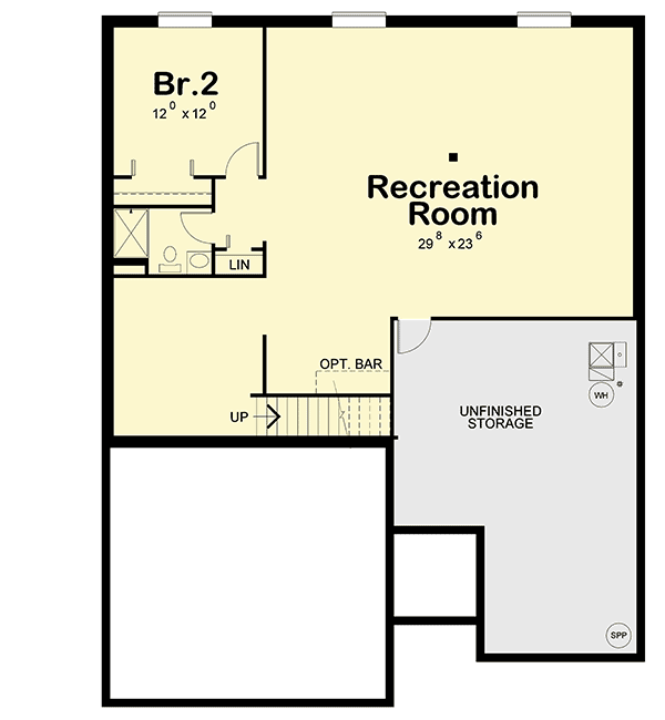 Plan 42325DB: Budget-Friendly Small House Plan - Floor Plan - Basement - Ranch, Traditional