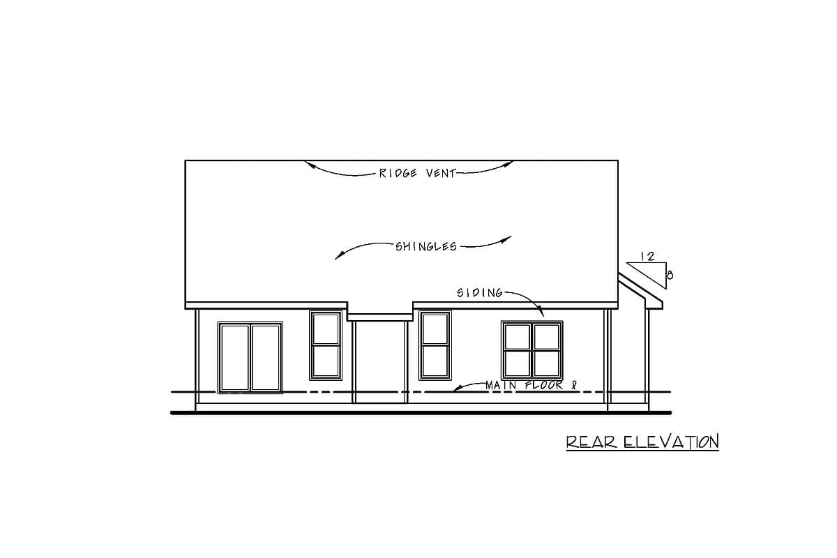 Plan 42327DB: Ranch House Plan with Cathedral Family Room - Image #19 - Ranch, Traditional