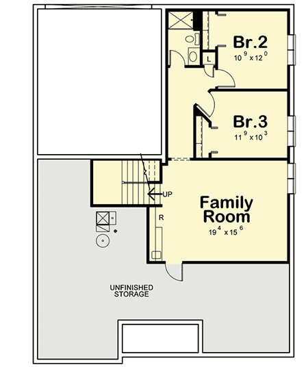 Plan 42349DB: European Cottage with Expansion Possibilities - Floor Plan - Basement - Cottage, European