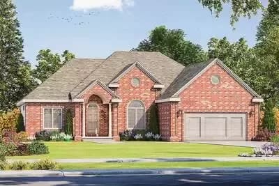 Southern House Plan with Pocket Office