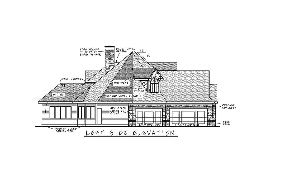 Plan 42365DB: Stone Manor House - Image #4 - European
