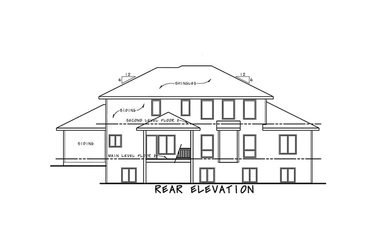 Plan 42381DB: 4 Bed Prairie Style House Plan - Image #6 - European, Northwest, Transitional