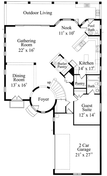Plan 4244MJ: Exquisite Detailing - Floor Plan - Main Level - Mediterranean