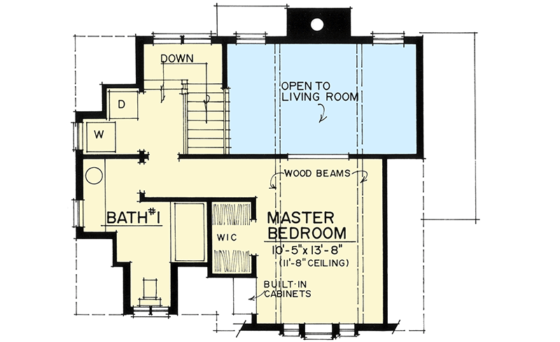 Plan 43000PF: Adorable Cottage House Plan - 1183 Sq Ft - Architectural Designs - Floor Plan - 2nd Floor - Cottage, European, Tudor, Victorian