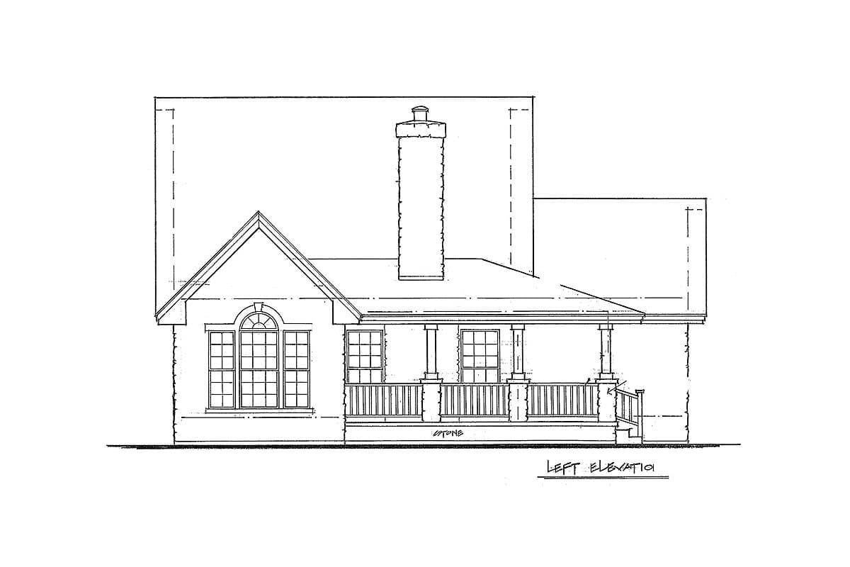 Plan 46000HC: Classic Hill Country House Plan - 1065 Ssq Ft - Image #4 - Cottage, Country, Hill Country