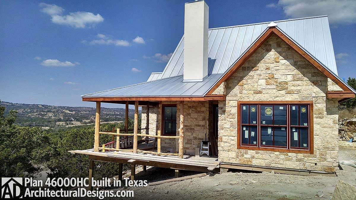 build gallery item - House Plan 46000HC built with rustic finishes in Texas!