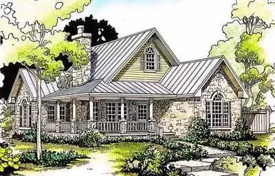 Classic Hill Country House Plan - 1065 Ssq Ft