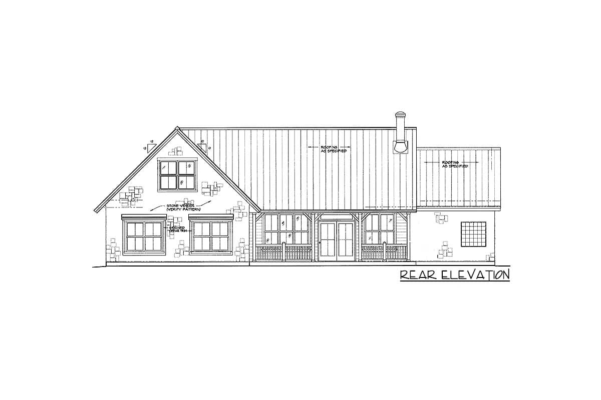 Plan 46025HC: Stone Ranch Home Plan - Image #5 - Country, Hill Country, Ranch