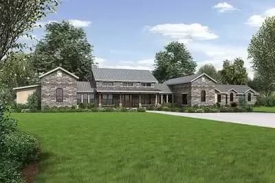 Hill Country House Plan with Massive Porch - 3325 Sq Ft