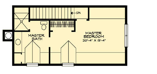 Plan 46044HC: Compact Country Home Plan - Floor Plan - 2nd Floor - Country