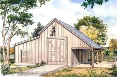 Rustic Drive-Through Garage - 510 Square Feet
