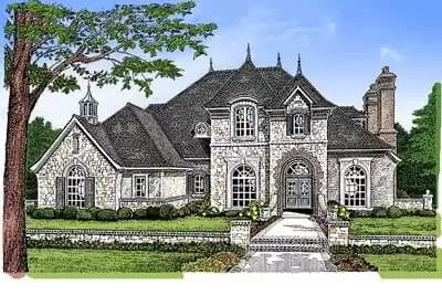 Majestic European House Plan