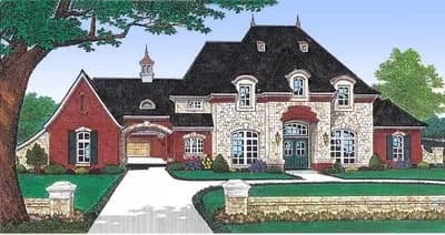 Private Parking Courtyard House Plan