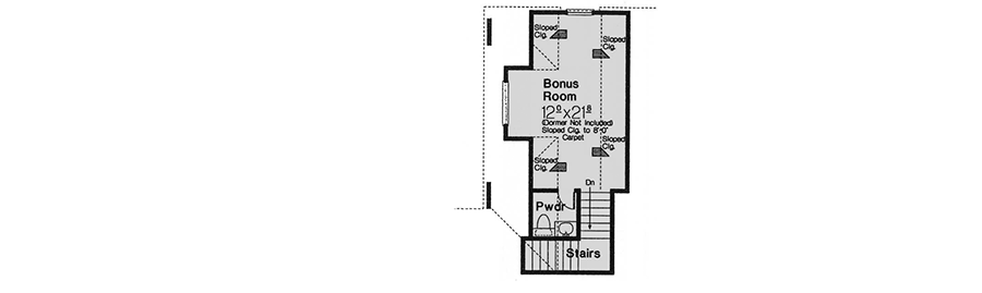 Plan 48006FM: European Masterpiece with Optional Version - Floor Plan - Bonus - European