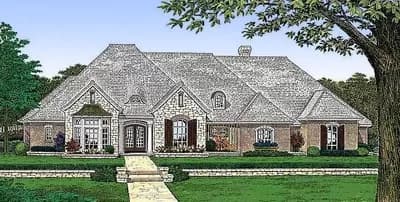 3500 Square Foot European-Style House Plan with Formal and Informal Spaces