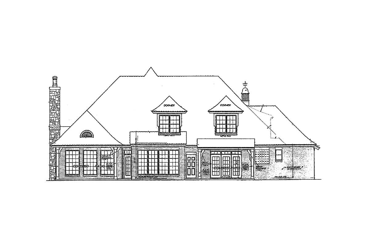 Plan 48090FM: European House Plan with Two-Story Family Room - Image #4 - European, French Country, Traditional
