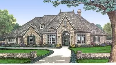 Angled Nook House Plan with Guest Room