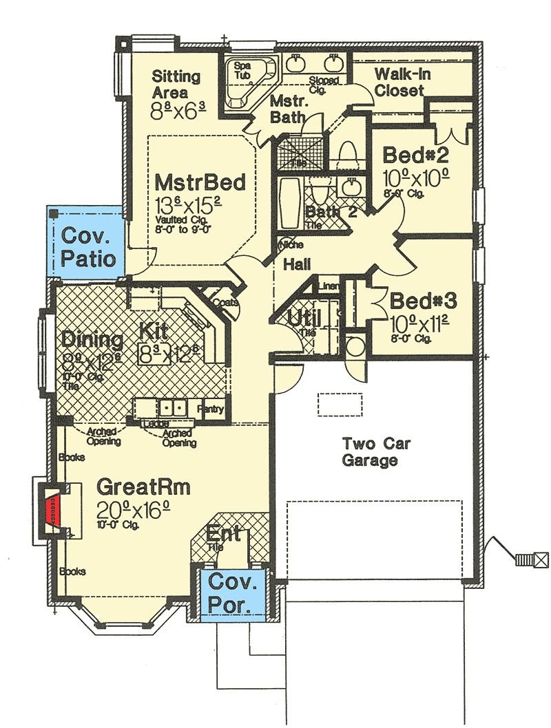 Plan 48125FM: Petite European Home Plan - Floor Plan - Main Level - European, Traditional