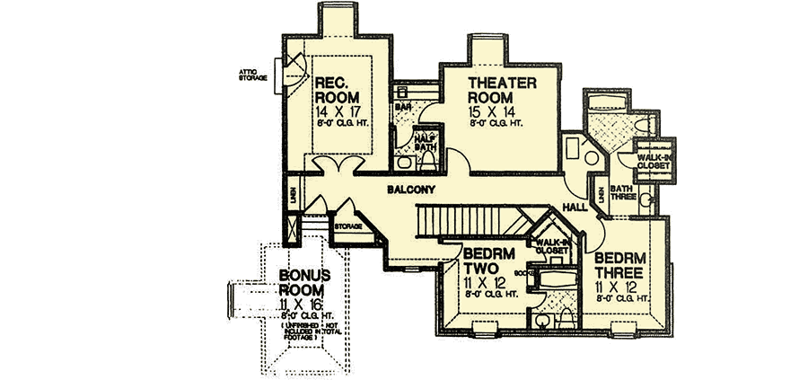 Plan 48131FM: Grandiose European House Plan - Floor Plan - 2nd Floor - European, French Country