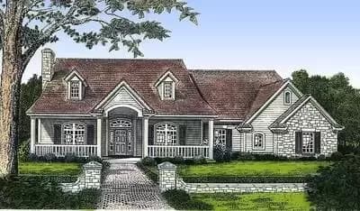 Elegant Country Home Plan with Options